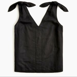 JCrew black linen tank